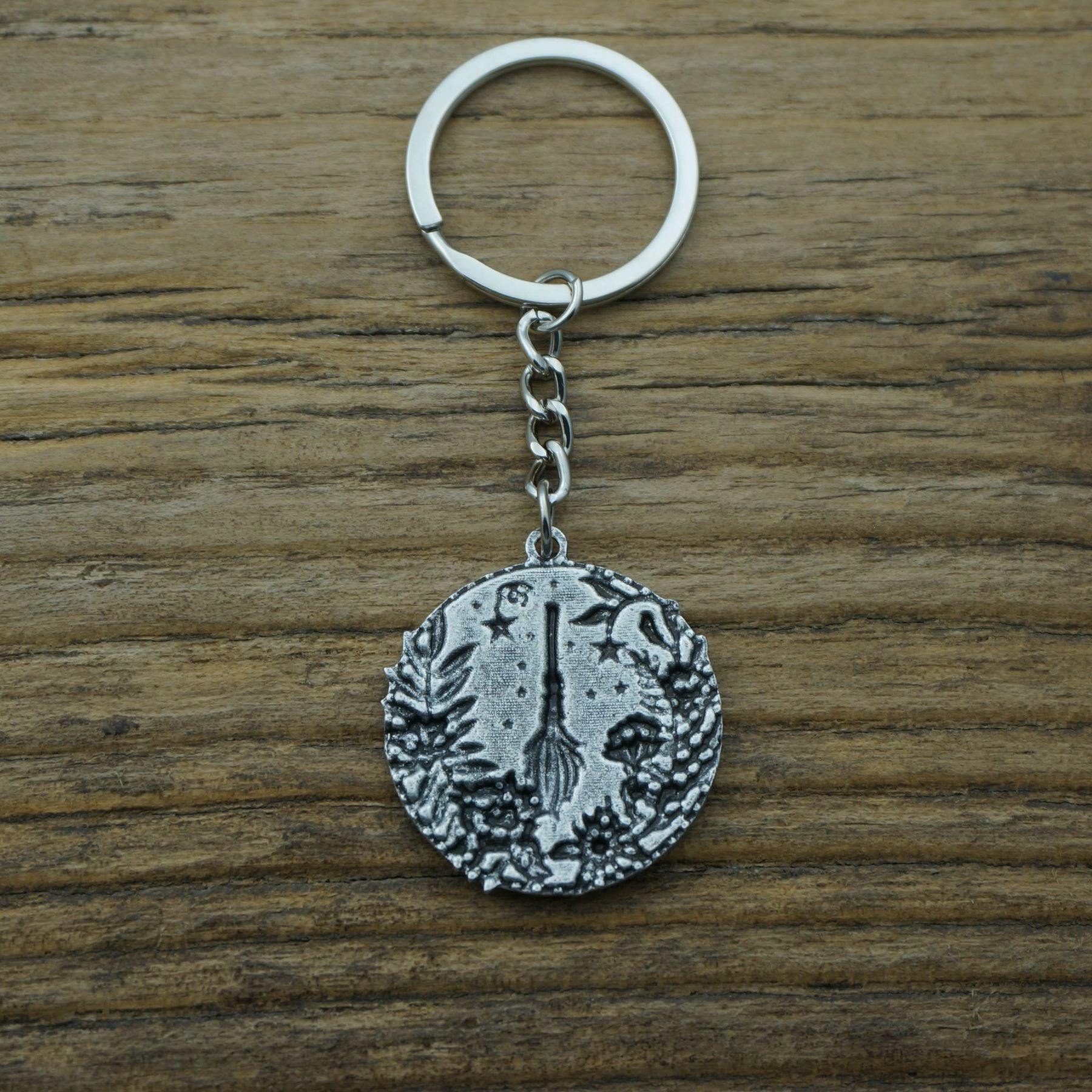 Wholesale sy Magic Witch Broom Keychain Vintage Pendant Keyring